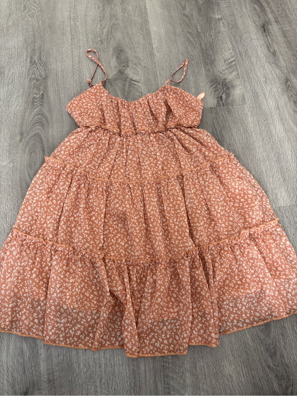 Rust Floral Tiered Sundress